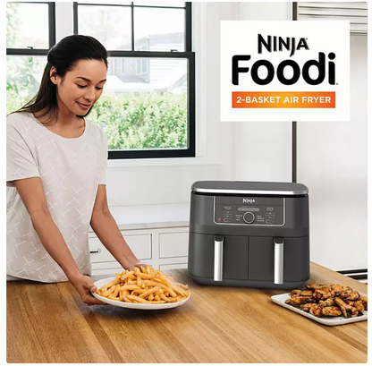 Ninja Foodi 6-in-1, 8 Quart 2-Basket Air Fryer with DualZone Technology